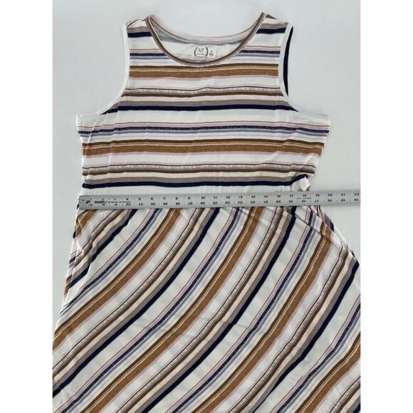 NWT Maurices 24/7 Multi‎ Striped Empire Waist Pocket Dress Sleeveless Comfort XL - Picture 7 of 10